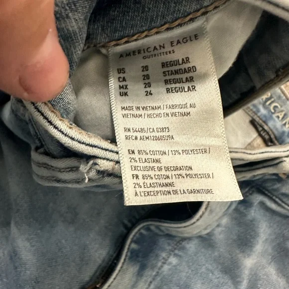 American Eagle Outfitters Blue Distressed Skinny Jeans - Picture 3 of 5